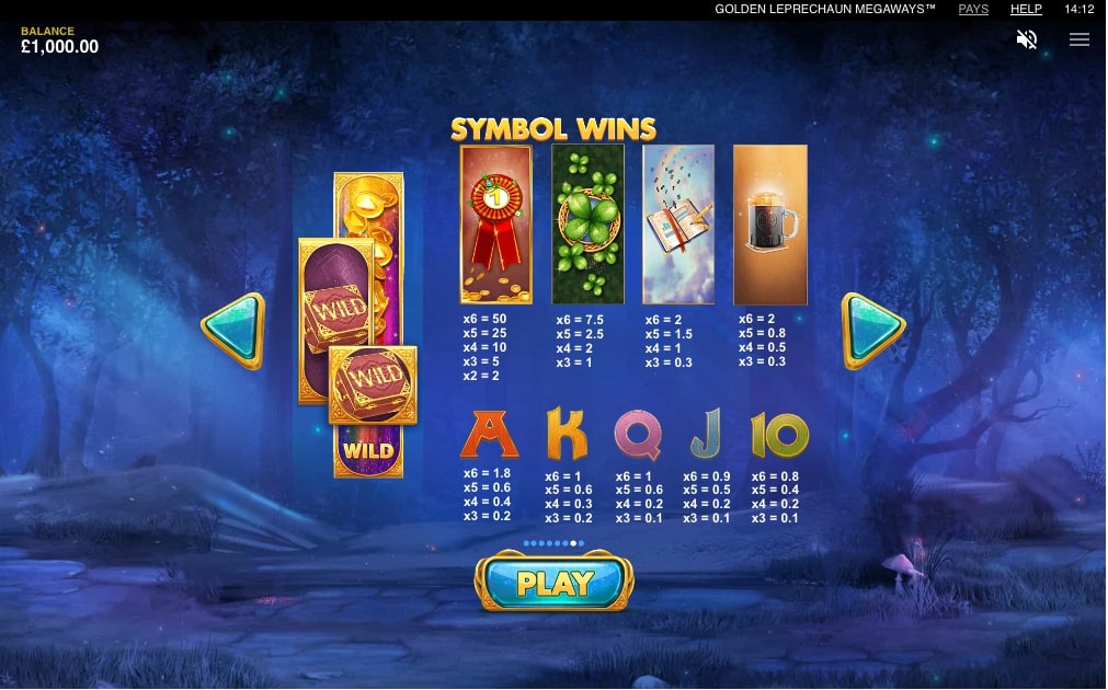 Golden Leprechaun Slot Game Symbol Wins